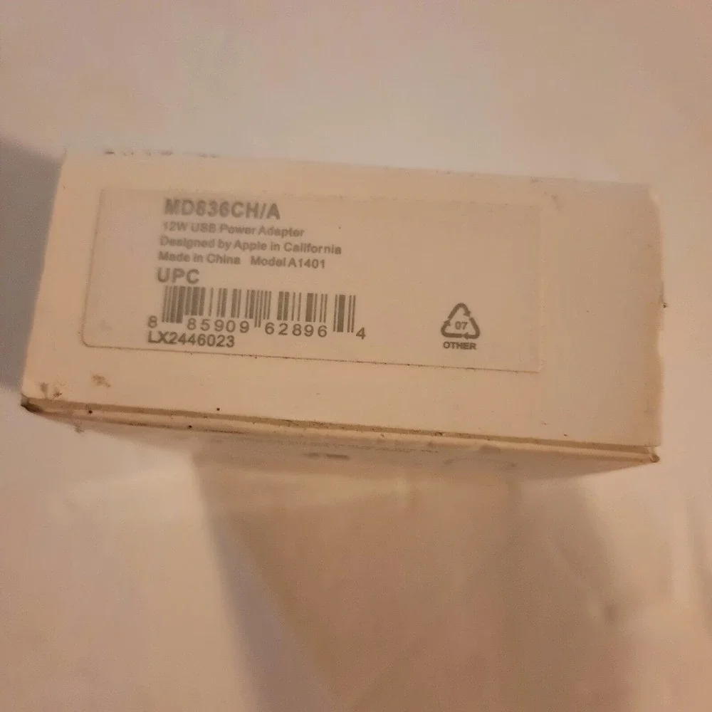 Genuine Apple 12W USB Power Adapter Charger (A1401) - Sealed in Box